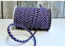 Spaghetti Band Kordel 7mm Polka Dots Pünkchten lila